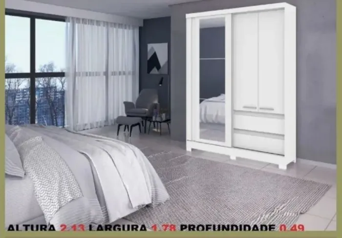 Guarda roupa casal portas de correr