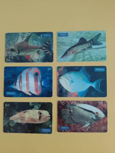 Cartões telefônicos várias séries