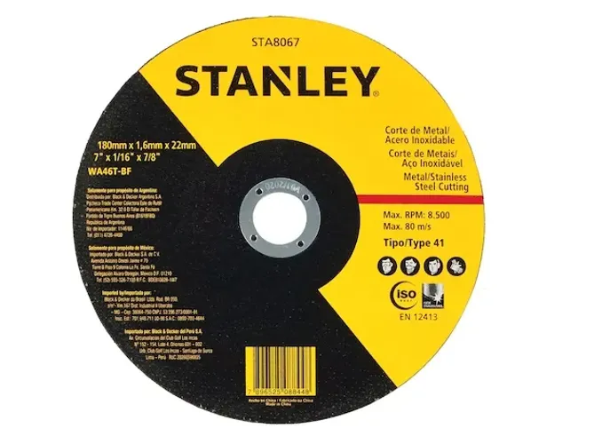 Disco Abrasivo De Corte Para Inox 7 Pol Sta8067 Stanley