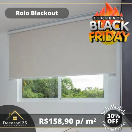 PERSIANA ROLO BLACKOUT-BLACK FRIDAY- Sob medida
