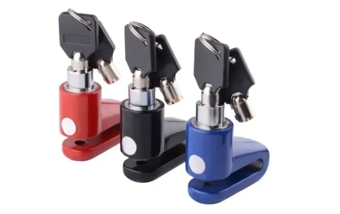Cadeado Trava De Disco Freio Para Moto E Bike Antifurto Cor preto