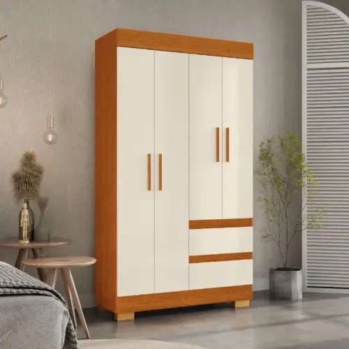 Guarda Roupa ACP Maya 4 Portas com Pés -
