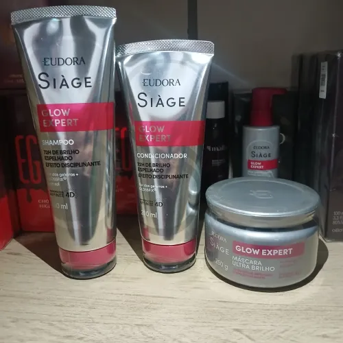 Combo Siàge Glow Expert: Shampoo 250ml + Condicionador 200ml + Máscara Capilar 250g