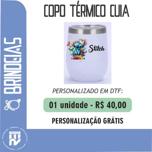 Copo térmico Cuia personalizado em Dtf UV - Brindes Personalizados Brindeias