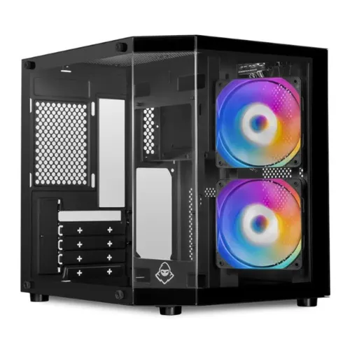 Gabinete Gamer Mancer CV700M, Mini-Tower, Lateral de Vidro, Com 2 Fans, 12x 21,79