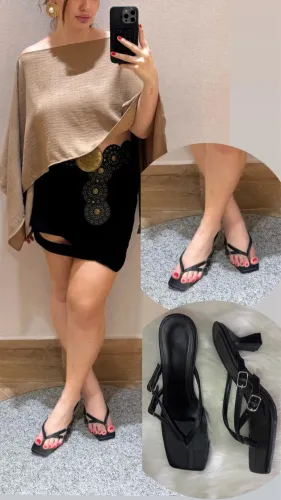 TAMANCO TIRAS (PRETO Salto: 05cm- TAM:36-37)