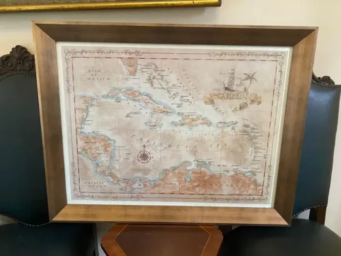 Quadro Mapa Caribe