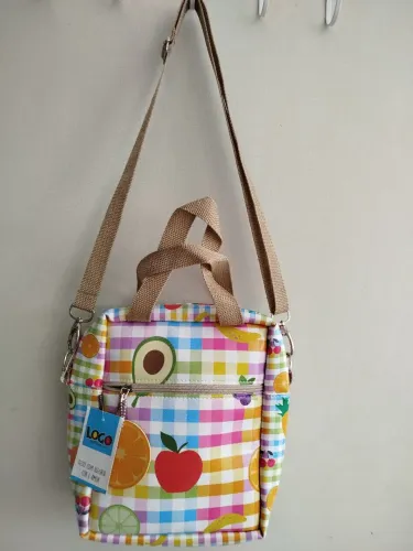 Bolsa de Ombro Térmica com Estampa de Frutas