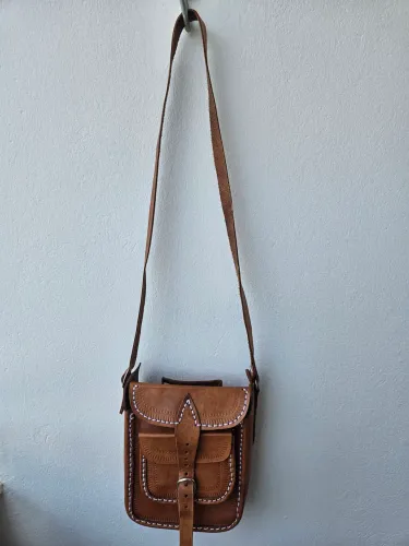 Bolsa capanga rústica artesanal hippie