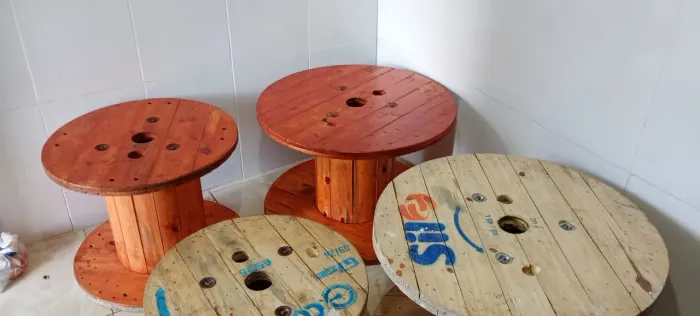 Carretel Mesa Rústica 