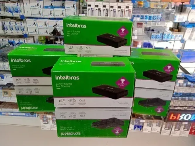 Switch 8 Portas Intelbras (Distribuidora JK Eletrônicos, Honestidade e Qualidade)