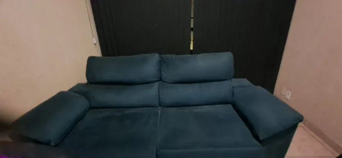 Sofá 3 lugares Azul