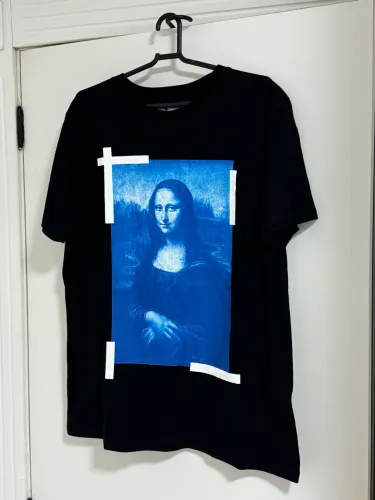Camiseta Off-White Monalisa - Tamanho G - Preta