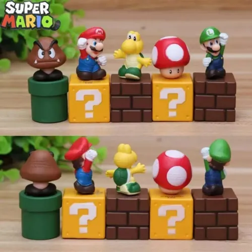 Bonecos Super Mario 5 peças 