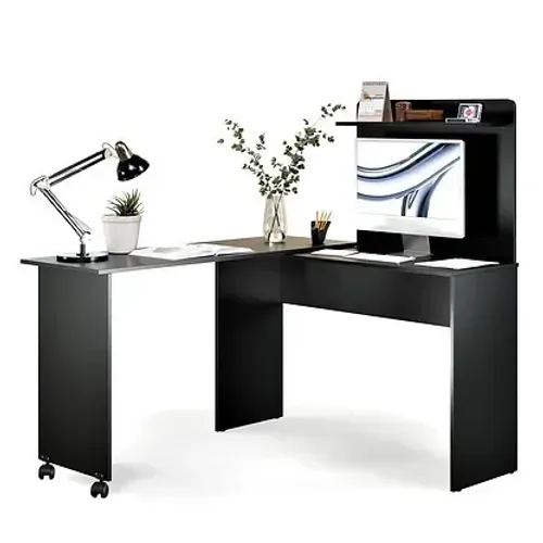 Mesa Estudo e Computador em L e Bancada. Produto Novo Direto de Fábrica P/Sua Casa.