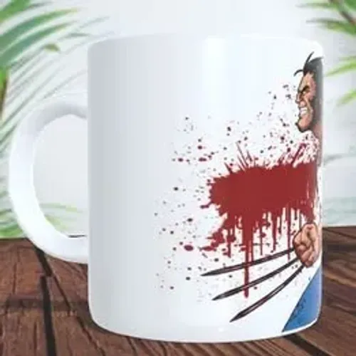 Caneca Cerâmica Personalizada Wolverine - Beth Bazar e Personalizados