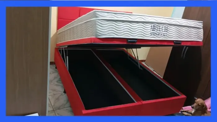 Bau Queen Vermelho suede