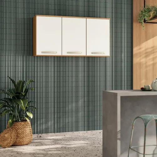 Armário de Cozinha 3 Portas Branco - Novo