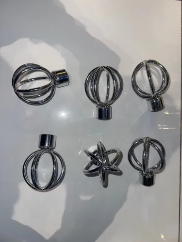 Enfeites Decorativos Cromados - Design Moderno ponteira para varão cortina