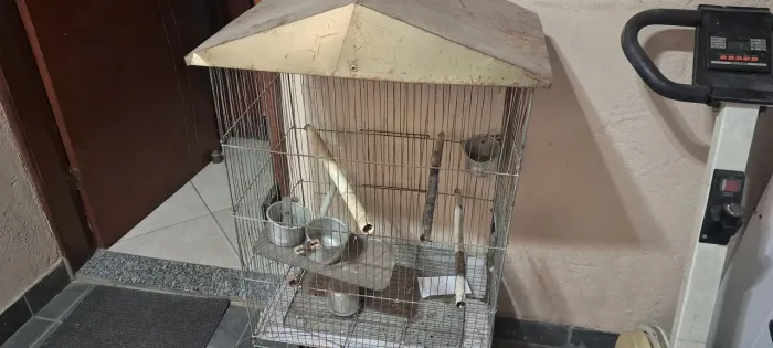 Gaiola de pássaro antiga