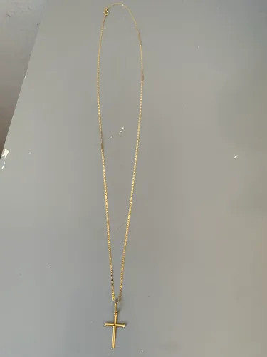 Corrente piastrine 60 cm ouro 18k
