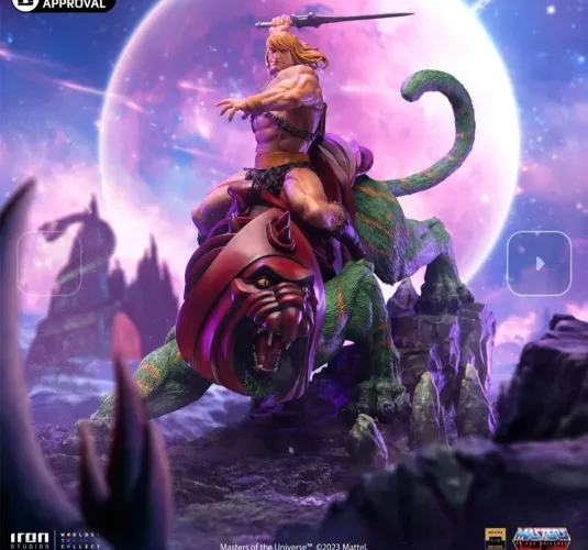He Man e Battle Cat Deluxe Iron Studios