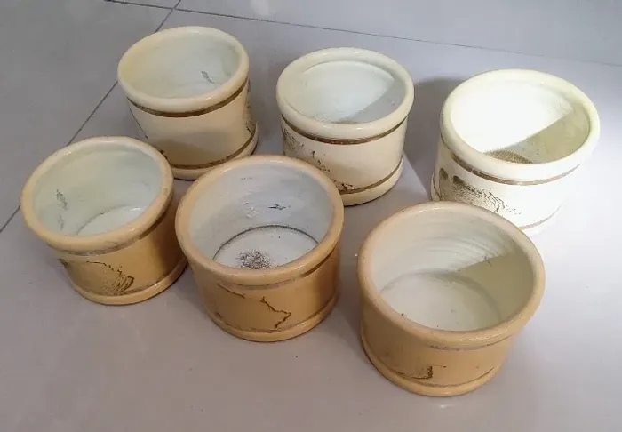 06 vasos cerâmicos decorativos (pequenos)
