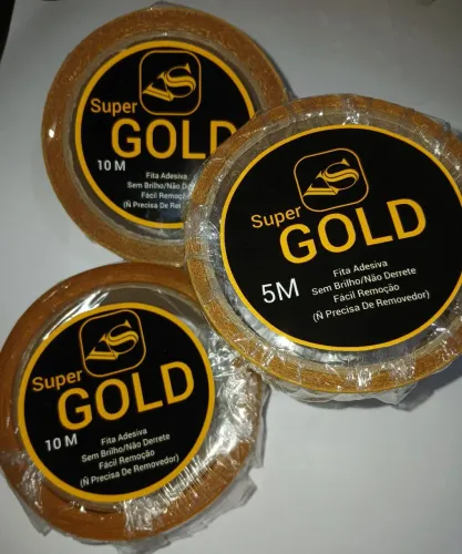 Fita Prótese Capilar Gold kit com 3
