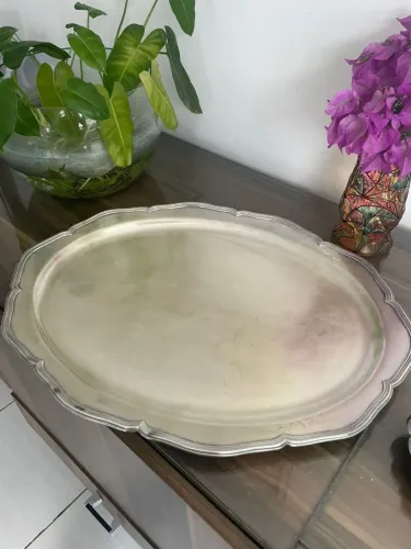 Bandeja de prata vintage