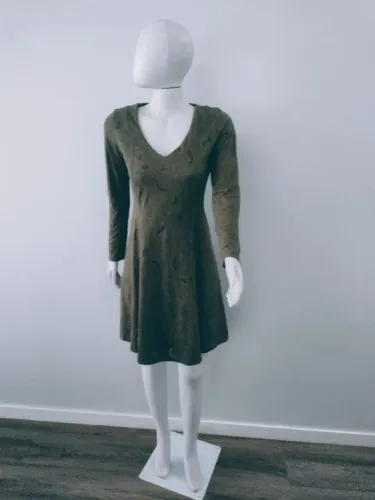 Vestido de Malha Verde Militar - Tamanho M