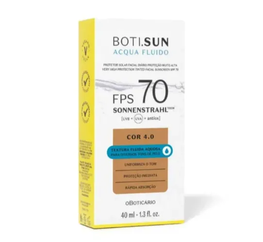 Protetor solar facial com cor
