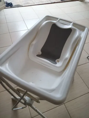 Kit Banho Banheira Bebê Com Suporte E Redutor Até 20 Kg Burigotto