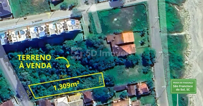 Lote / Terreno 1309m² - Itaguaçu - São Francisco do Sul, SC