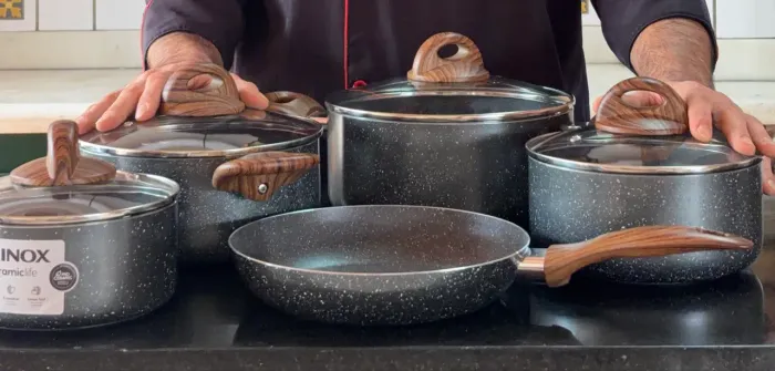 Jogo de panelas brinox 5 peças