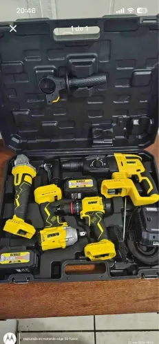 Kit dewalt 4x1 ferramentas esmerilhadeira Parafusadeira chave de impacto martelete