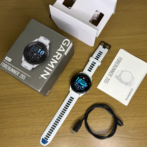 Relógio Garmin Forerunner 265 Amoled Seminovo Completo Caixa