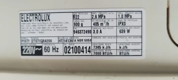 Ar Condicionado Eletrolux 7000Btu?s