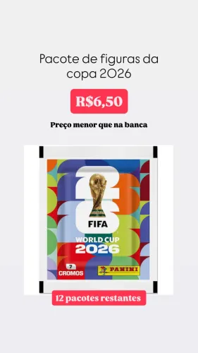 MAIS BARATO QUE NA BANCA | Pacote fechado figurinha da copa