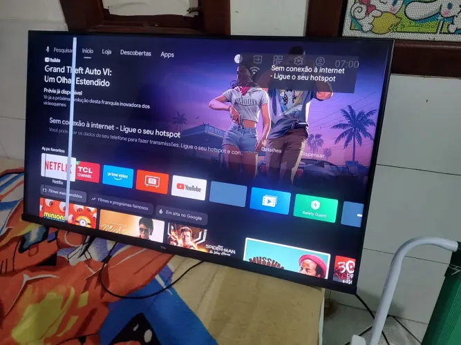 Tv smart 43" espelhamento wi-fi 5G 