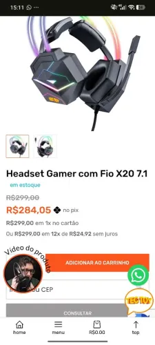 Headset gamer TECTOY NOVO