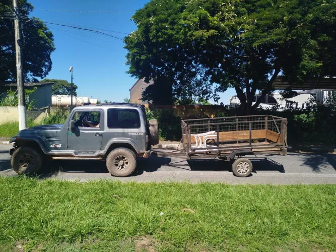 Carretinha Reboque Fazenda Documentada para grandes volemes