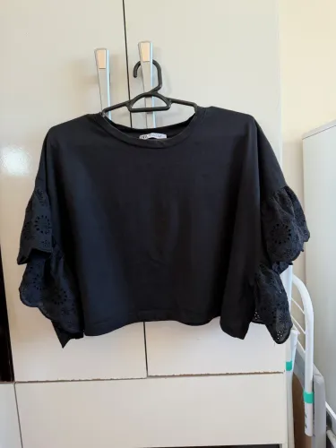 Cropped preto Zara