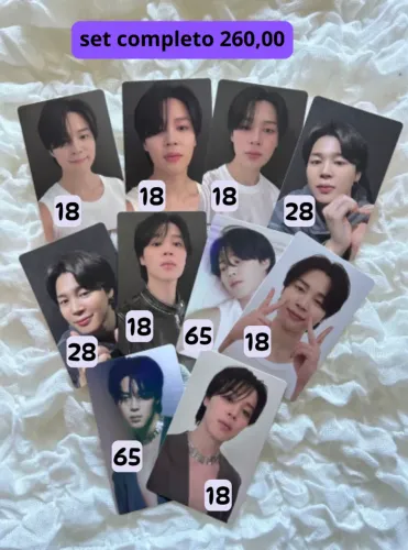 photocard set pc jimin face com pob jpfc 