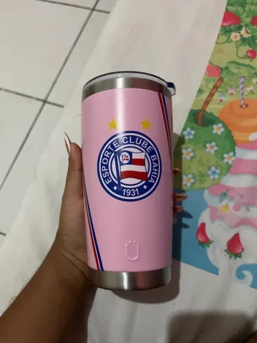 Copo Gluck Tampa Bahia Rosa, novo, nunca usado.
