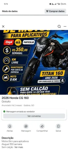 Motos para aluguel Titan 160
