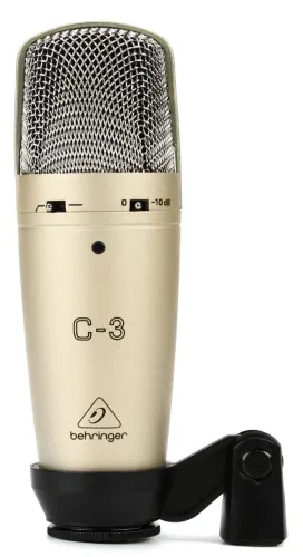 Microfone Behringer C-3 e Mesa de Som XENYX Q802 usb 4 Canais