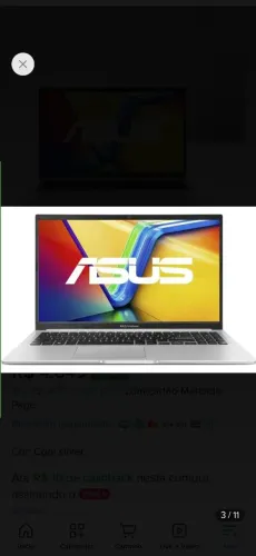 Notebook Asus vivobook 15 Ryzen 7