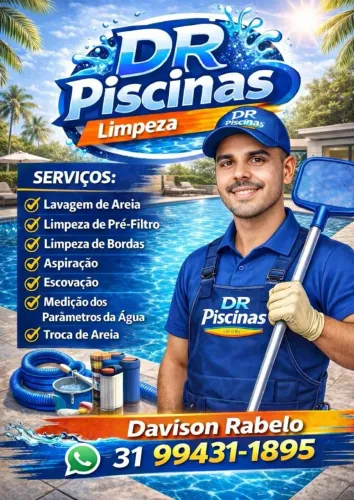 Limpeza de piscina e troca de área do filtro.