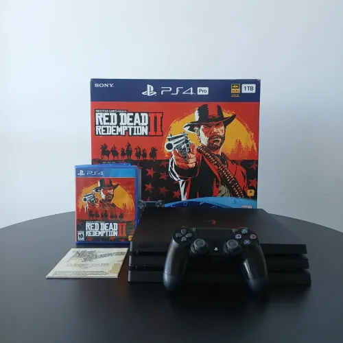 BUNDLE PLAYSTATION 4 PRO (PS4 PRO) DO RED DEAD REDEMPTION 2