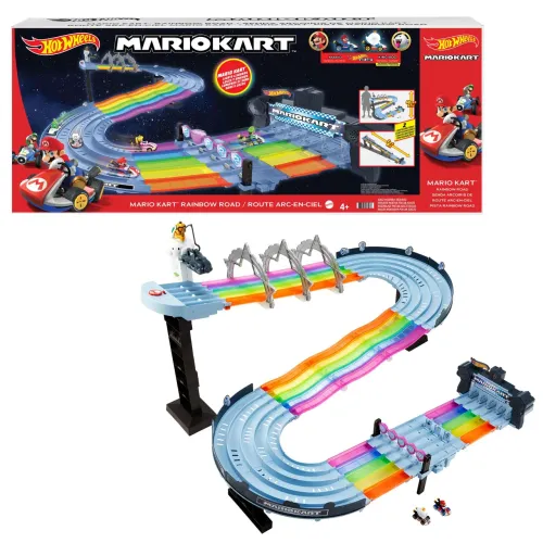 Pista Circuito Arco-Íris Hot Wheels Mario Kart Mattel
